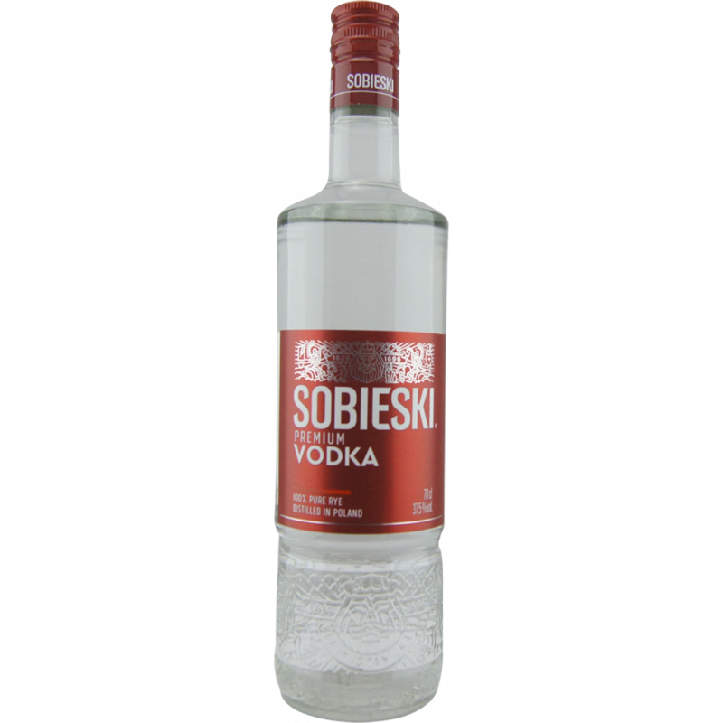 Photographie d'une bouteille de VODKA SOBIESKI