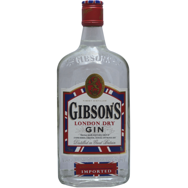Gin Gibson's London Dry  Alcools fins et spiritueux de qualité sup