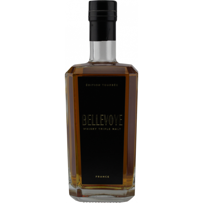 Photographie d'une bouteille de WHISKY BELLEVOYE NOIR EDITION TOURBEE