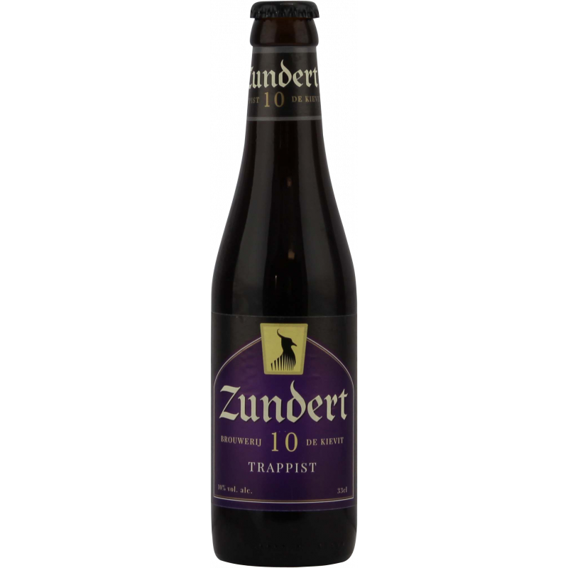 Photographie d'une bouteille de bière ZUNDERT 10 TRAPPIST