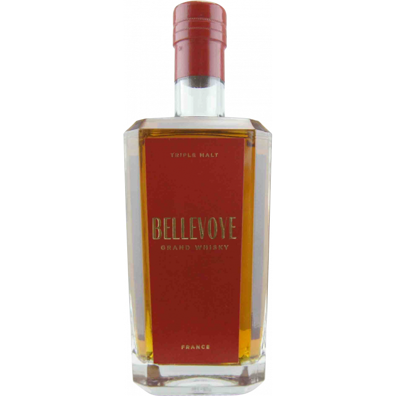 Photographie d'une bouteille de WHISKY BELLEVOYE ROUGE