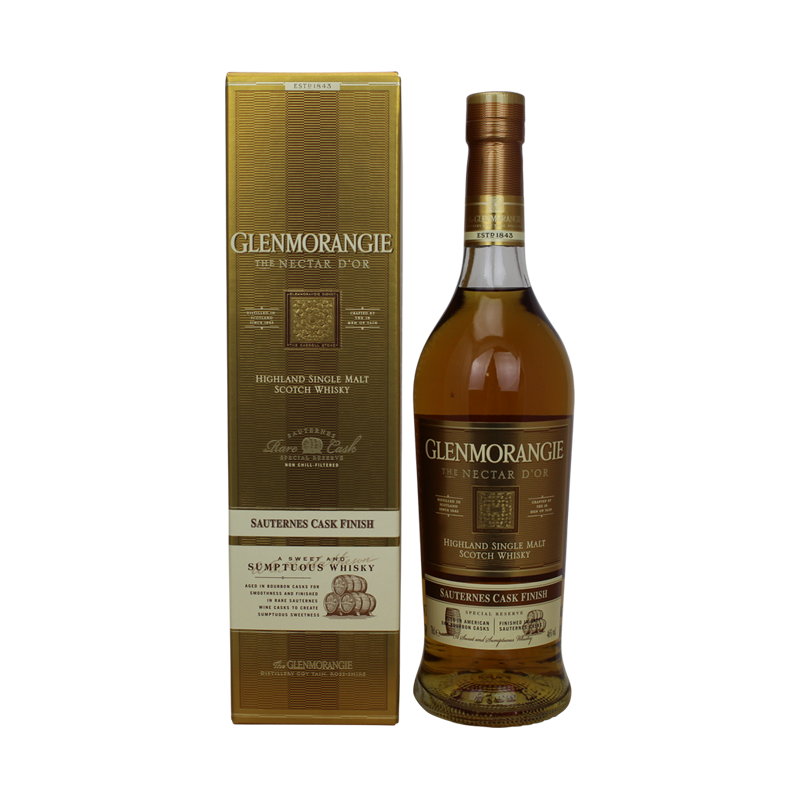 Photographie d'une bouteille de Whisky Glenmorangie The Nectar d'Or