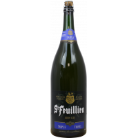 Photographie d'une bouteille de bière St Feuillien Triple 3L