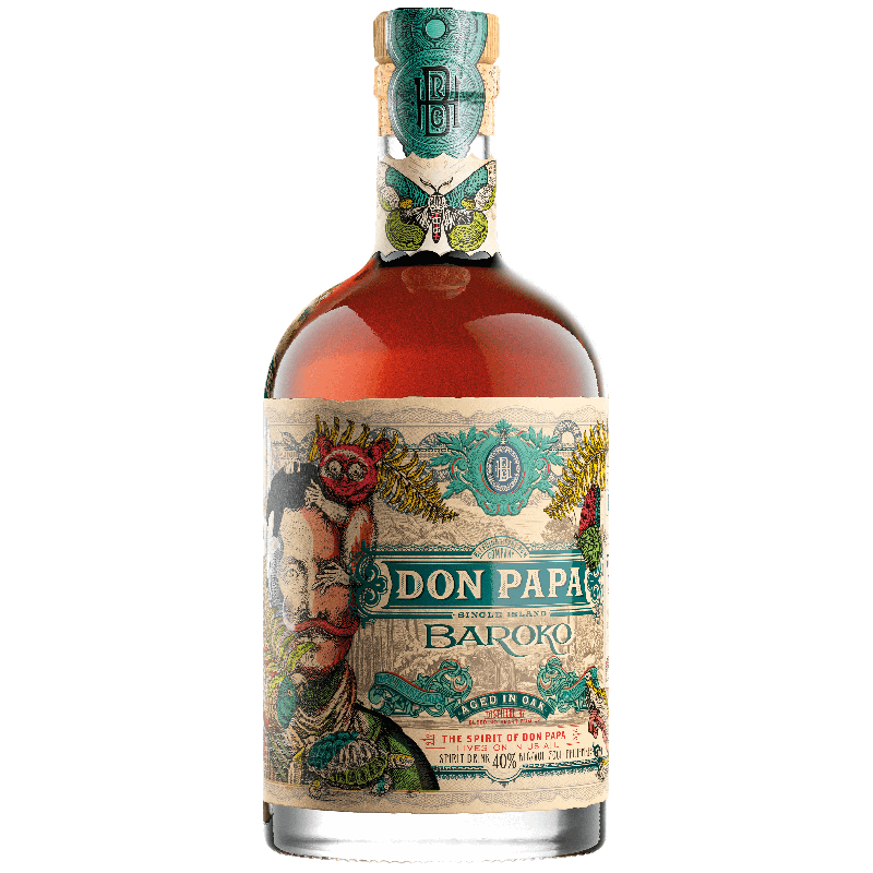 Photographie d'une bouteille de Rhum Don Papa Baroko