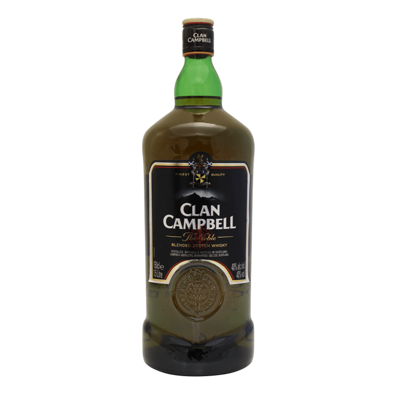 Photographie d'une bouteille de Whisky Clan Campbell 1.5L