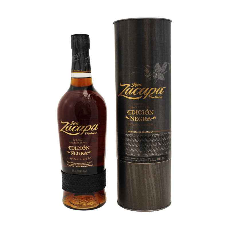 Photographie d'une bouteille de Rhum Ron Zacapa Edition Negra