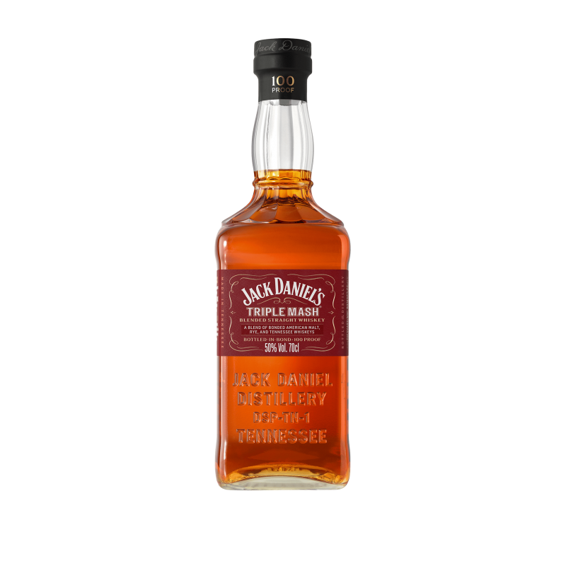 Photographie d'une bouteille de Whisky Jack Daniel's Triple Mash 70 cl