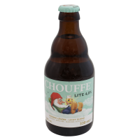 Photographie d'une bouteille de bière La Chouffe Lite 33 cl