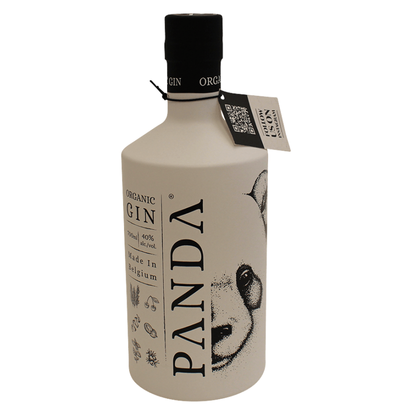 Photographie d'une bouteille de gin panda bio 70 cl 40°