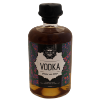 Photographie d'une bouteille de Vodka Fraise CBD 50 cl