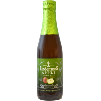 Photographie d'une bouteille de bière Lindemans Apple 25 cl