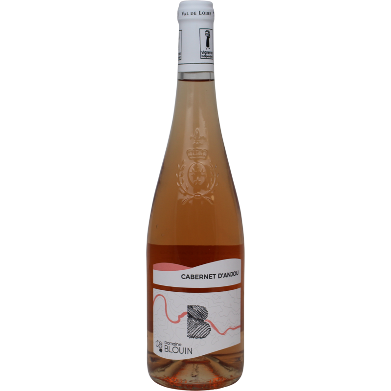 Photographie d'une bouteille de vin rosé Cabernet d'Anjou Domaine Blouin AOC Rosé 75 cl