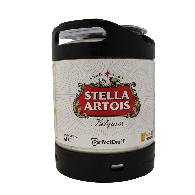 Photographie d'un fût de bière Stella Artois Fût 6L