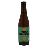 Photographie d'une bouteille de bière Poule Mouillée IPA 33cl