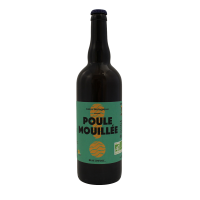 Photographie d'une bouteille de bière Poule Mouillée IPA 75cl