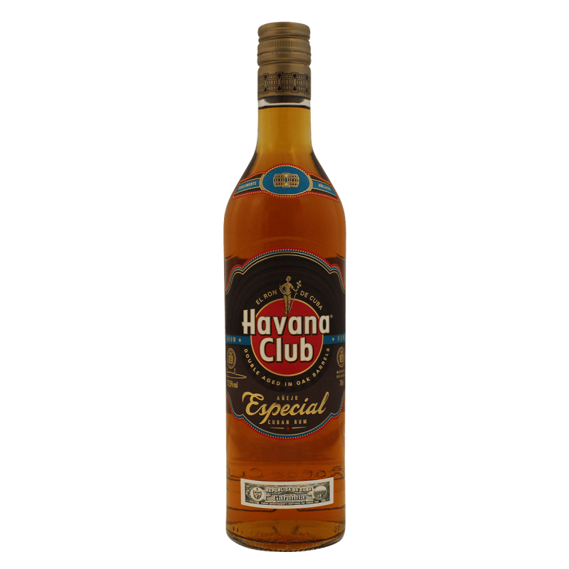 Photographie d'une bouteille de rhum havana club especial ambree 70 cl 37.5°