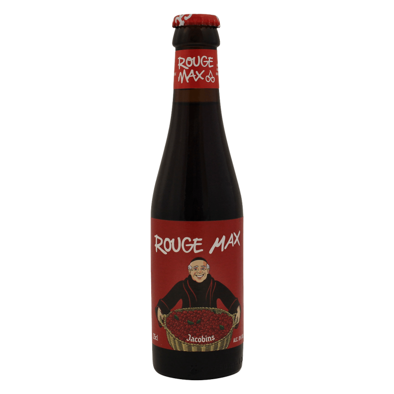 Photographie d'une bouteille de bière Rouge Max By Jacobins 25cl