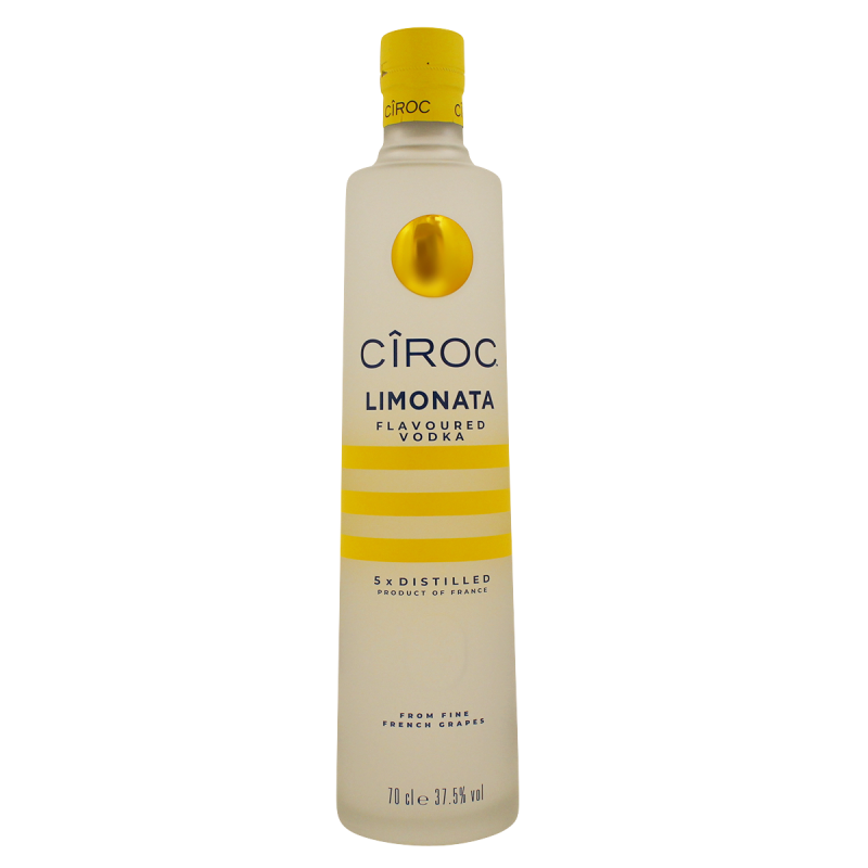 Photographie d'une bouteille de vodka ciroc limonata 70 cl 37.5°