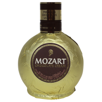 Photographie d'une bouteille de mozart liqueur de chocolat noir 50 cl 17°