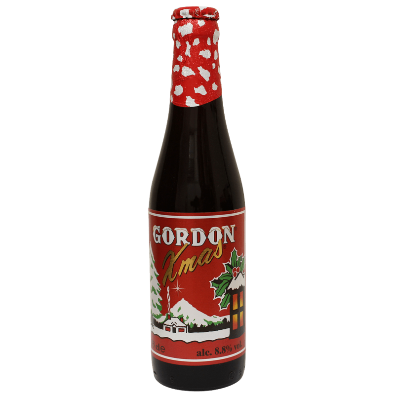 Photographie d'une bouteille de bière GORDON XMAS