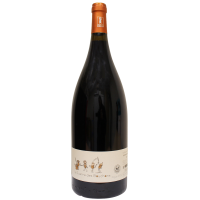 Photographie d'une bouteille de vin rouge magnum la guerre des bouchons pays d'oc igp rouge 1.5 l