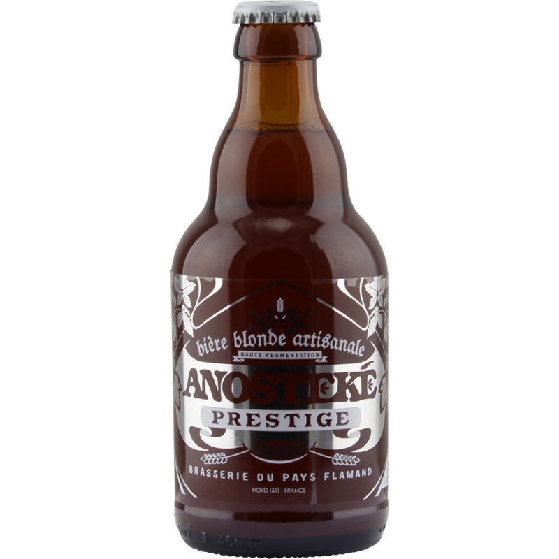 Photographie d'une bouteille de bière anosteké prestige 33cl