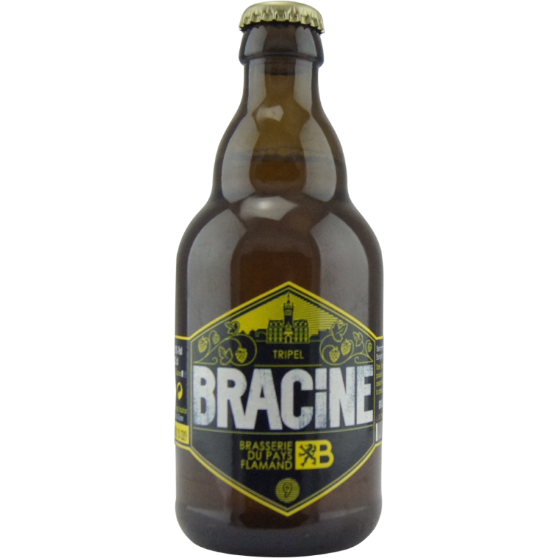 Photographie d'une bouteille de bière bracine triple 33cl