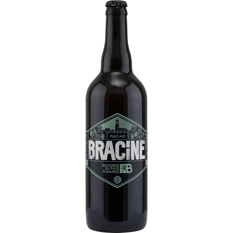 Photographie d'une bouteille de bière bracine blonde pale ale 75cl