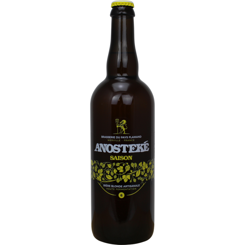 Photographie d'une bouteille de bière anosteké saison 75cl