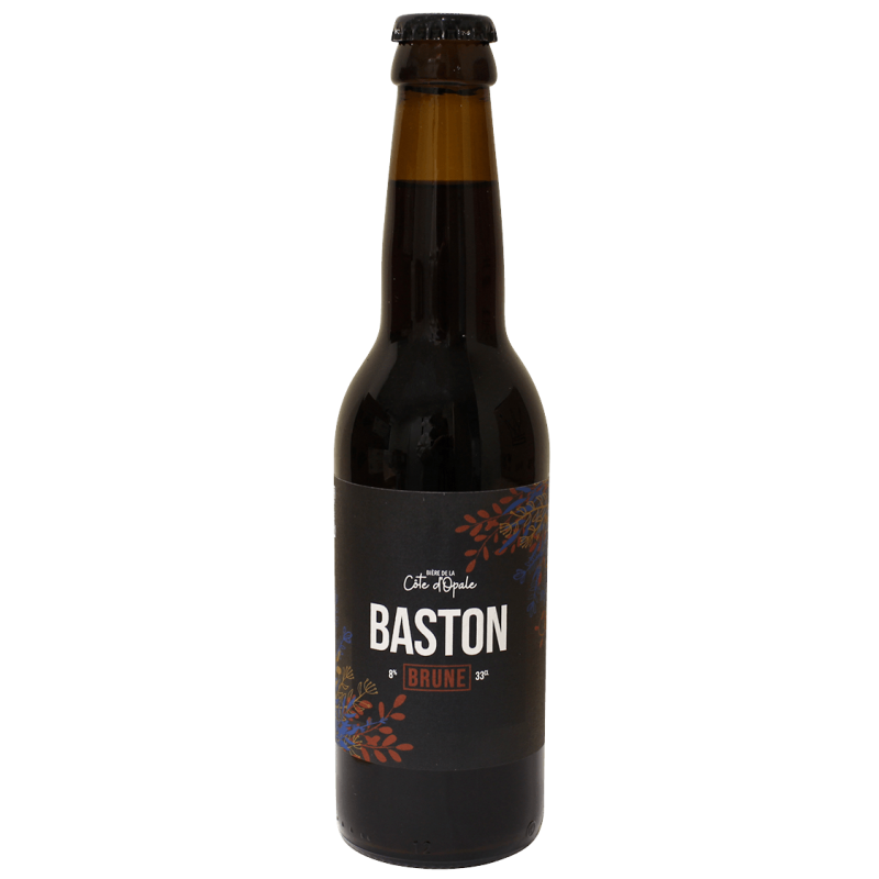 Photographie d'une bouteille de bière Baston Brune 33 cl